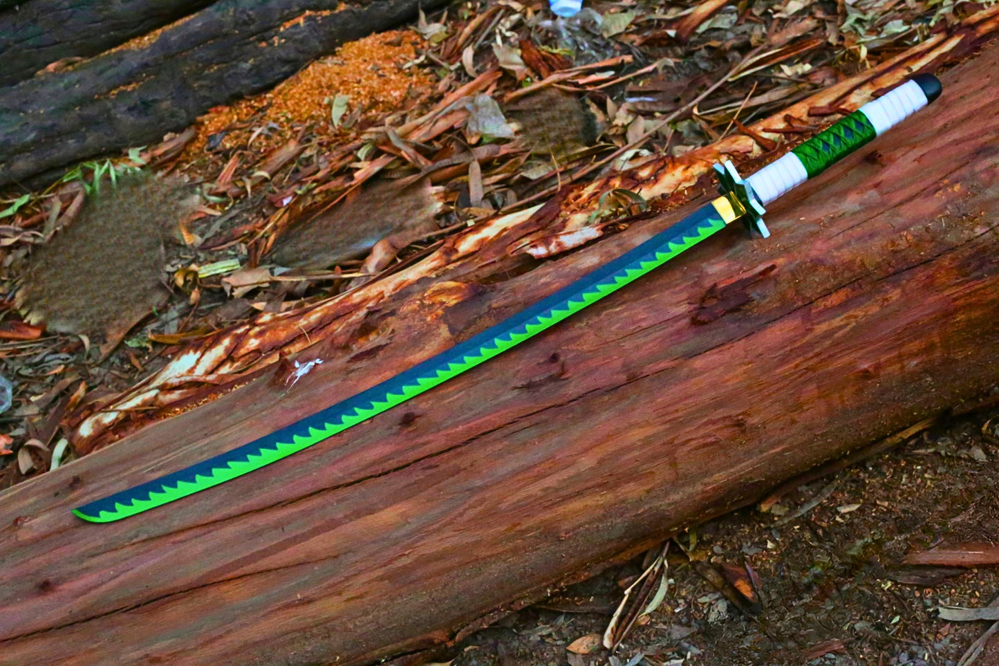 Handmade Sanemi Shinazugawa Katana Replica – Demon Slayer Collector Display Sword with Scabbard