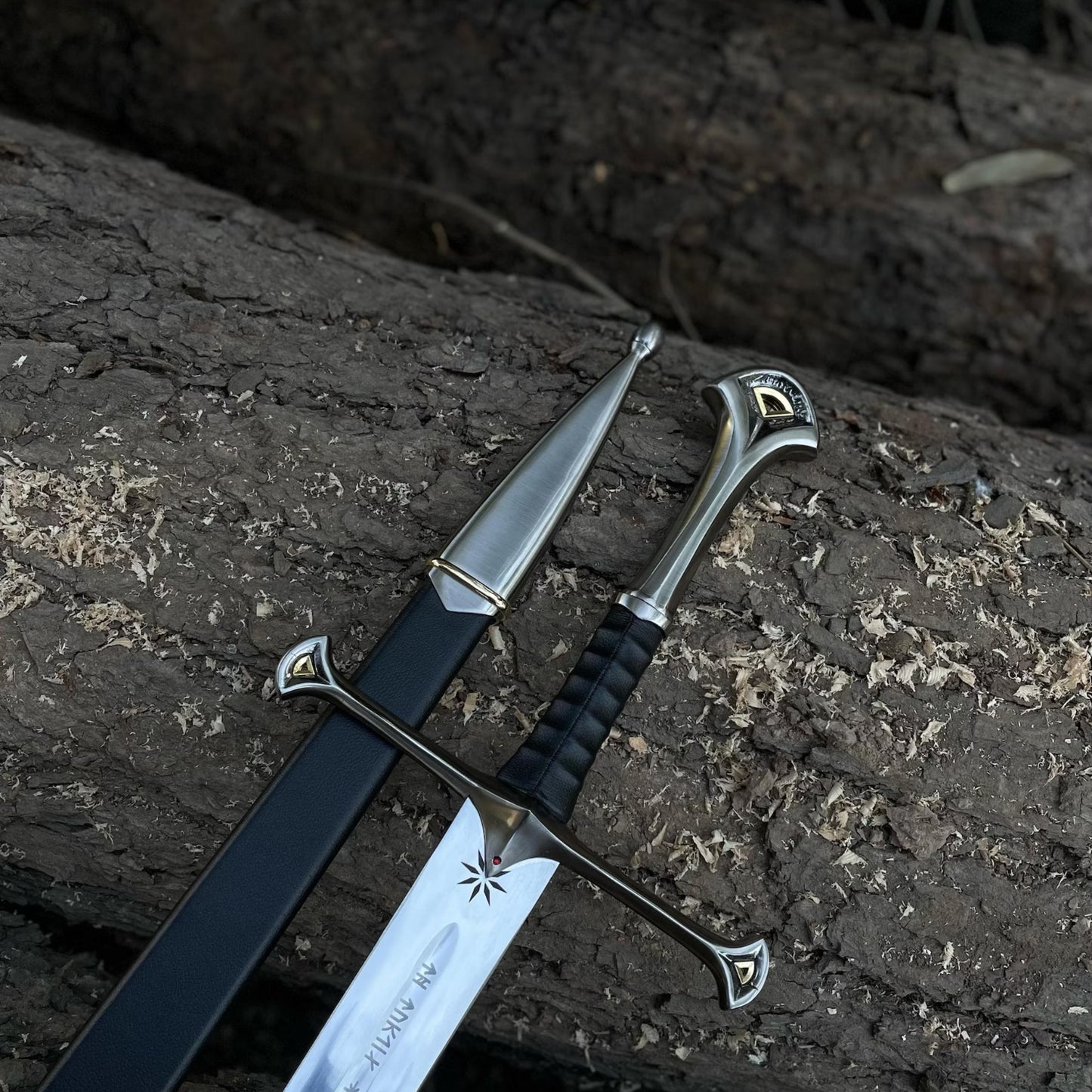 Narsil Sword Replica Handmade | Fantasy Display Sword with Scabbard & Wall Mount | Personalized Collector Gift