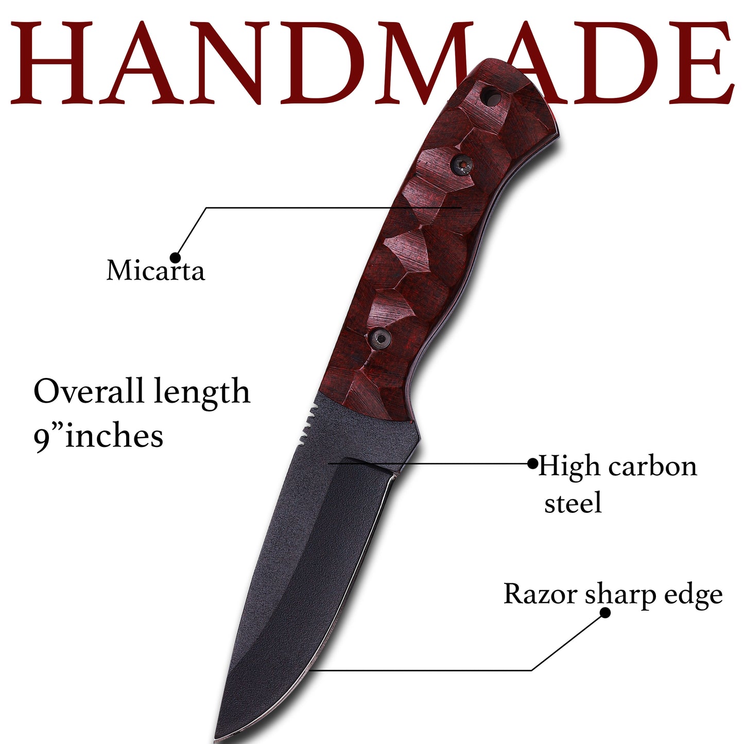 Handmade High Carbon Stainless Steel Hunting Skinner Knife Replica – Superior Craftsmanship for Outdoor Excellence | Now $59.00
