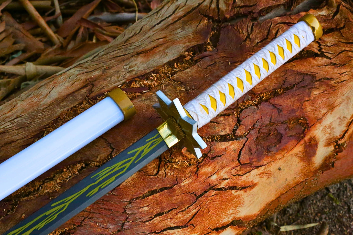 Zenitsu Agatsuma Nichirin Katana Replica – Demon Slayer Inspired Display Sword,