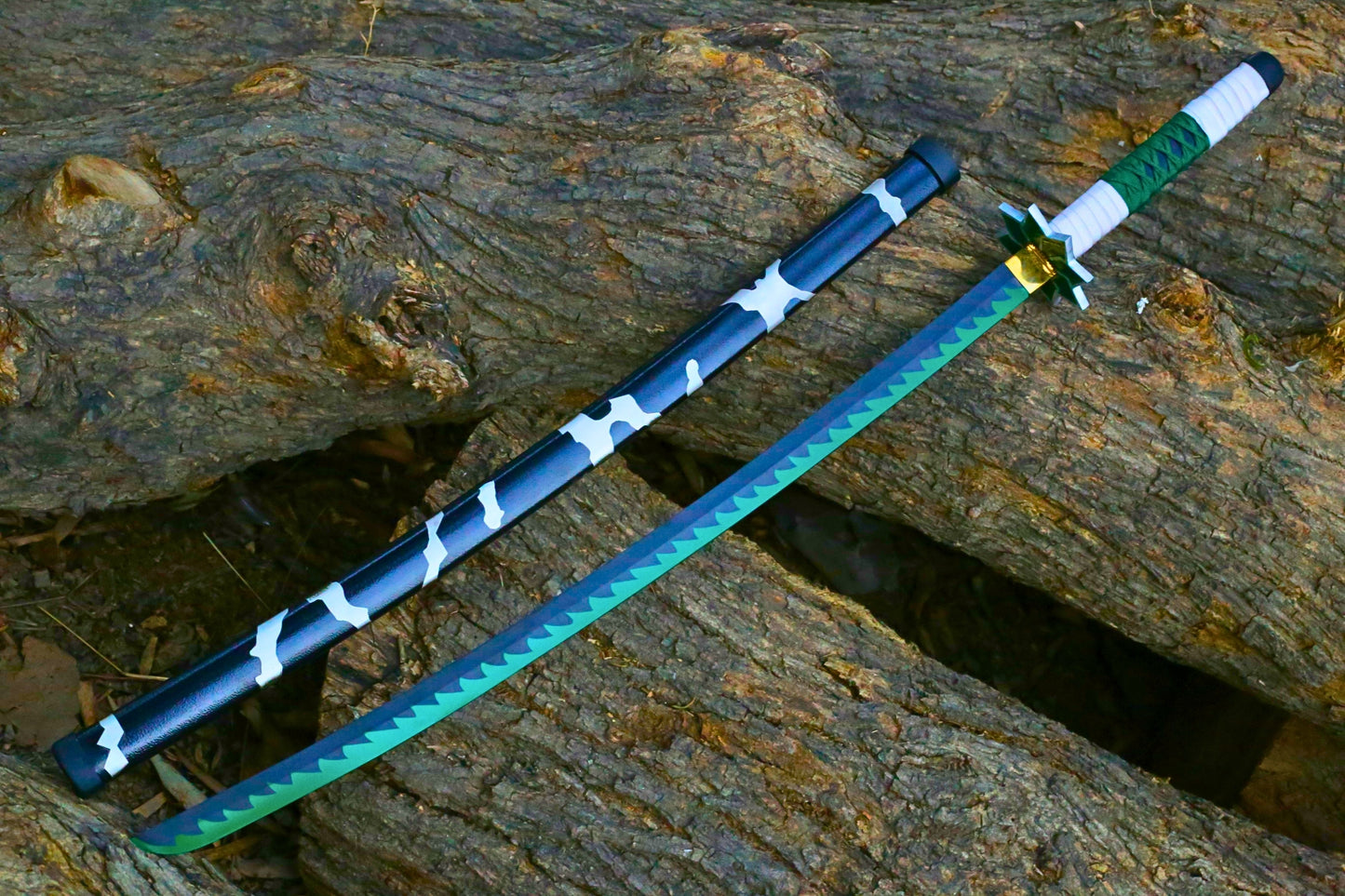 Handmade Sanemi Shinazugawa Katana Replica – Demon Slayer Collector Display Sword with Scabbard