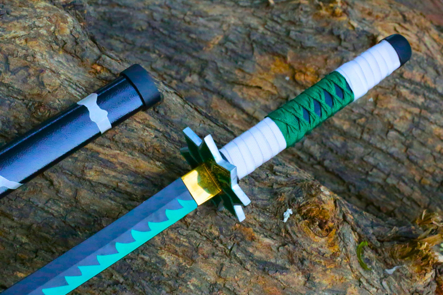 Handmade Sanemi Shinazugawa Katana Replica – Demon Slayer Collector Display Sword with Scabbard