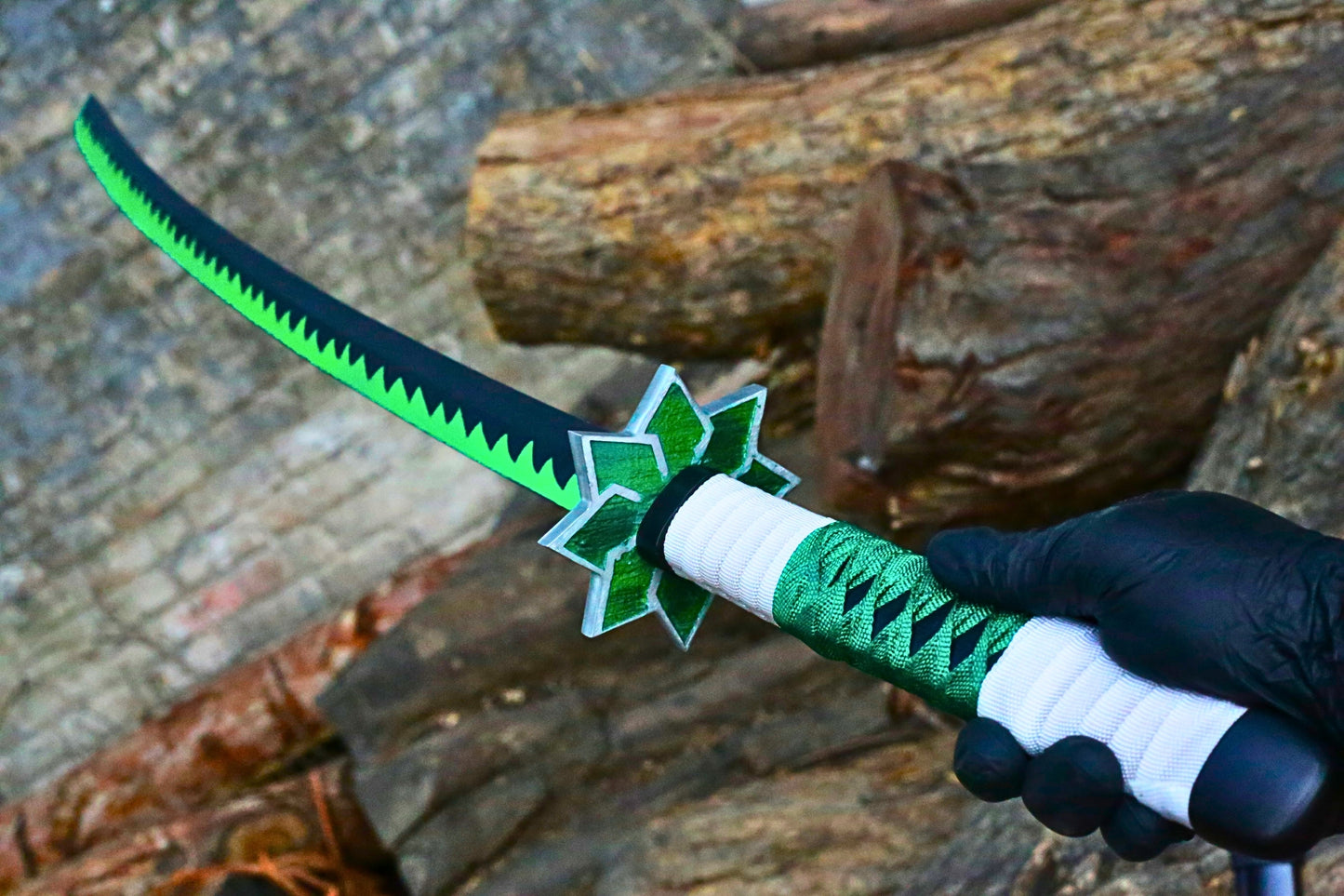 Handmade Sanemi Shinazugawa Katana Replica – Demon Slayer Collector Display Sword with Scabbard