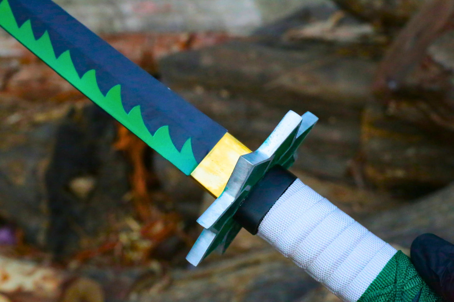 Handmade Sanemi Shinazugawa Katana Replica – Demon Slayer Collector Display Sword with Scabbard