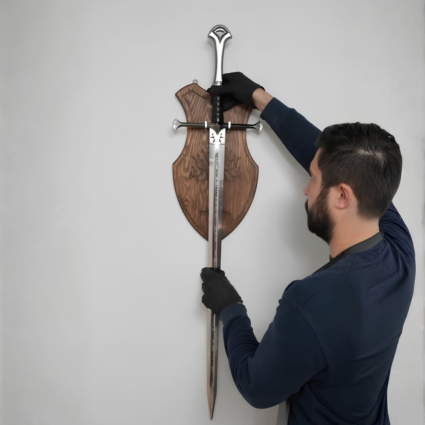 Narsil Sword Replica Handmade | Fantasy Display Sword with Scabbard & Wall Mount | Personalized Collector Gift