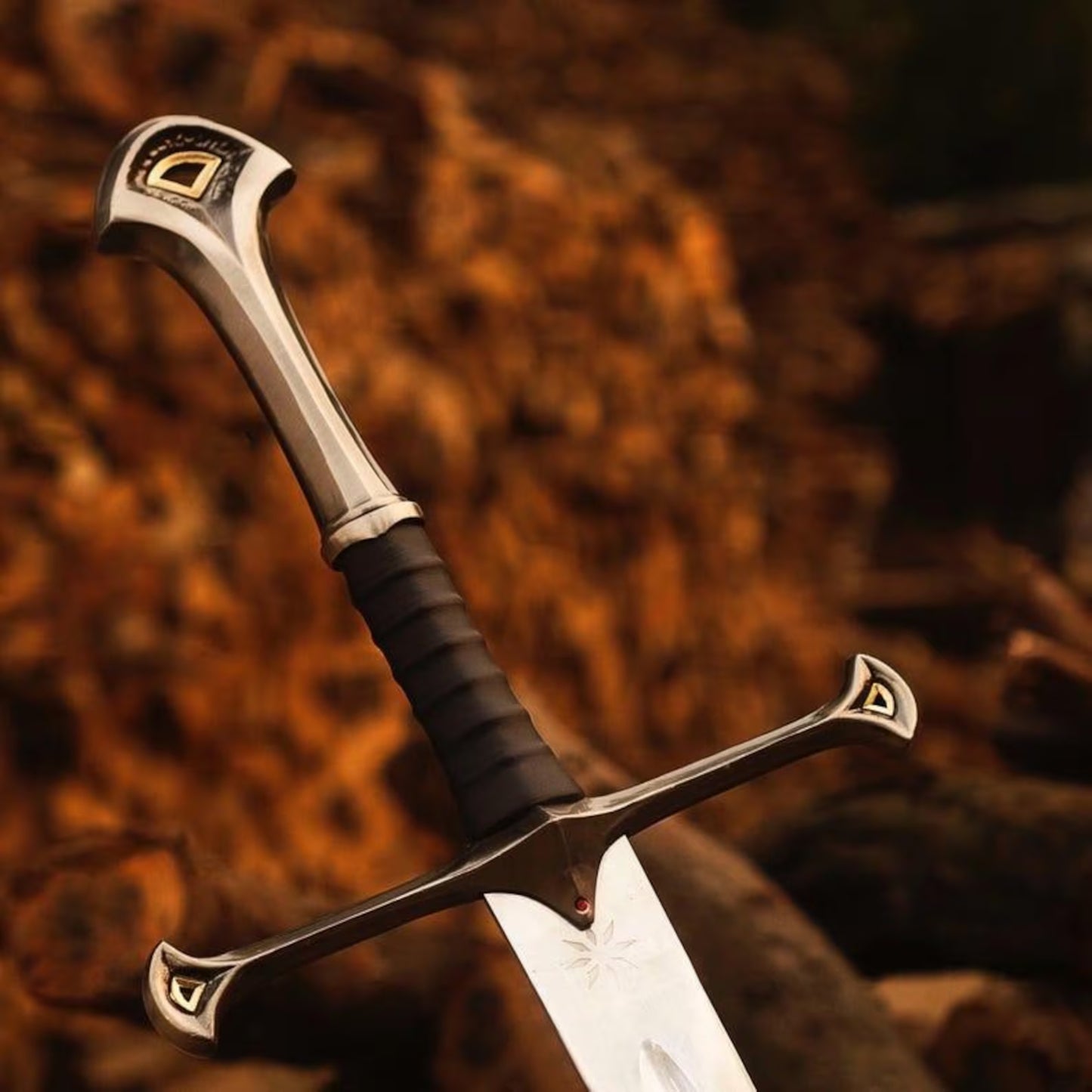 Narsil Sword Replica Handmade | Fantasy Display Sword with Scabbard & Wall Mount | Personalized Collector Gift