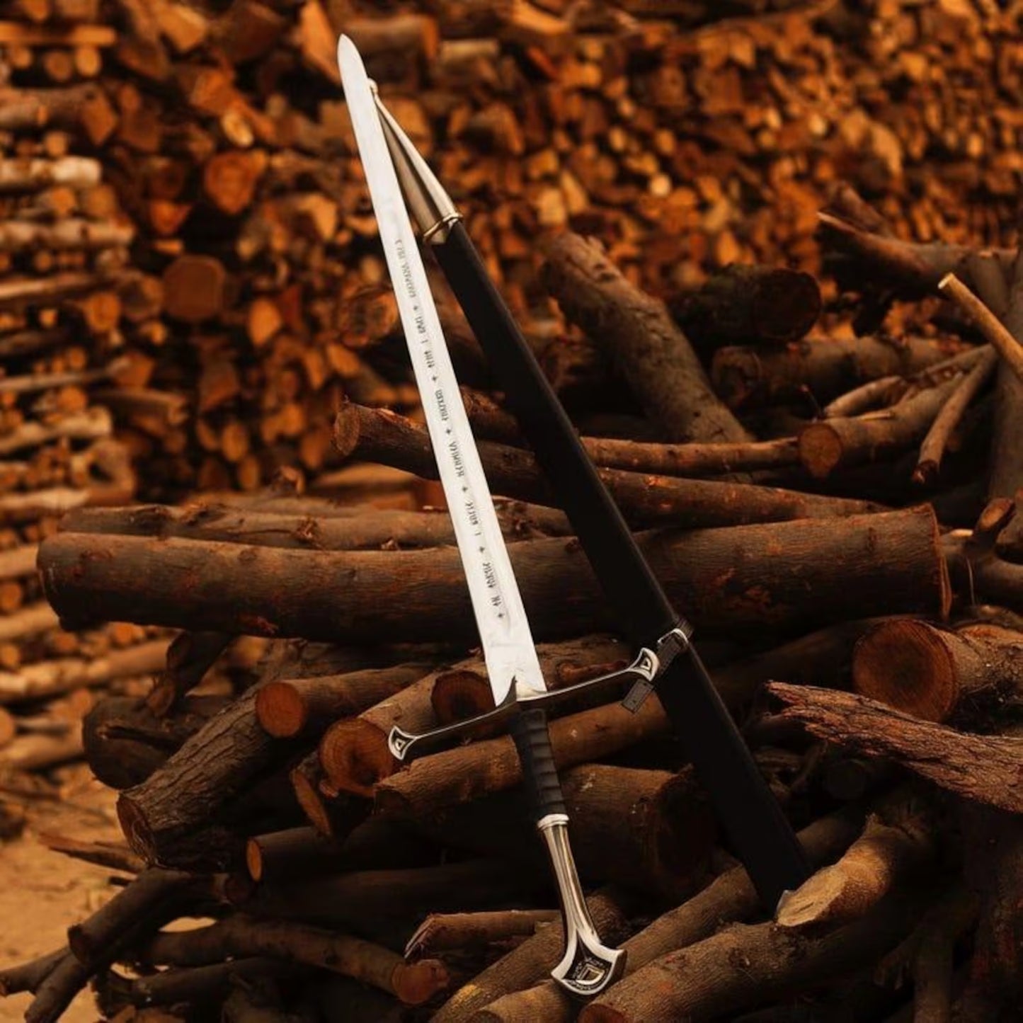 Narsil Sword Replica Handmade | Fantasy Display Sword with Scabbard & Wall Mount | Personalized Collector Gift