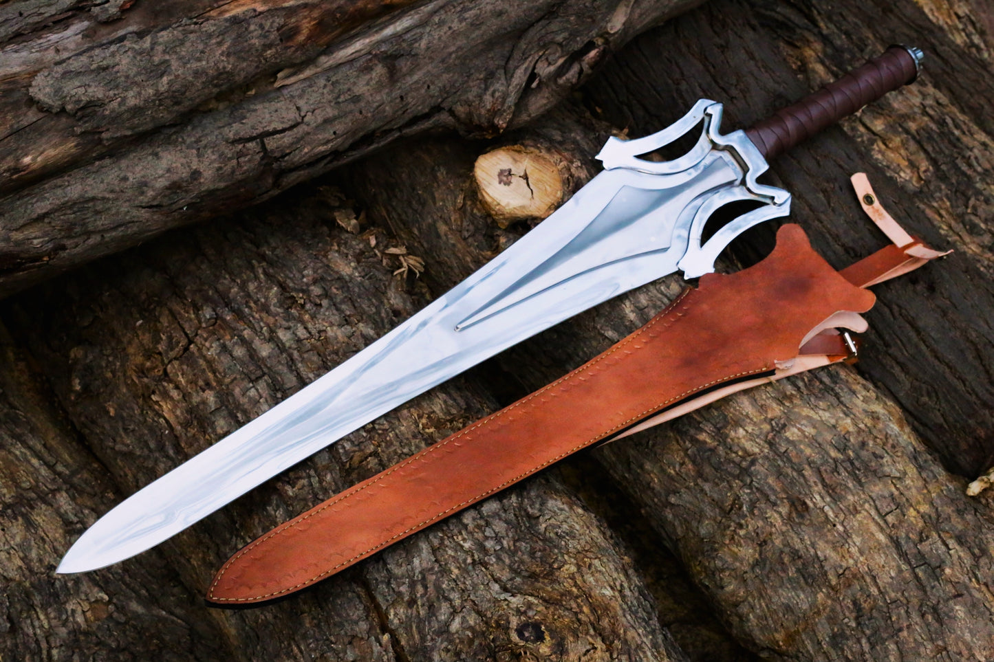 Fully Functional He-Man Power Sword, Handmade Stainless Steel sword With Leather sheath
