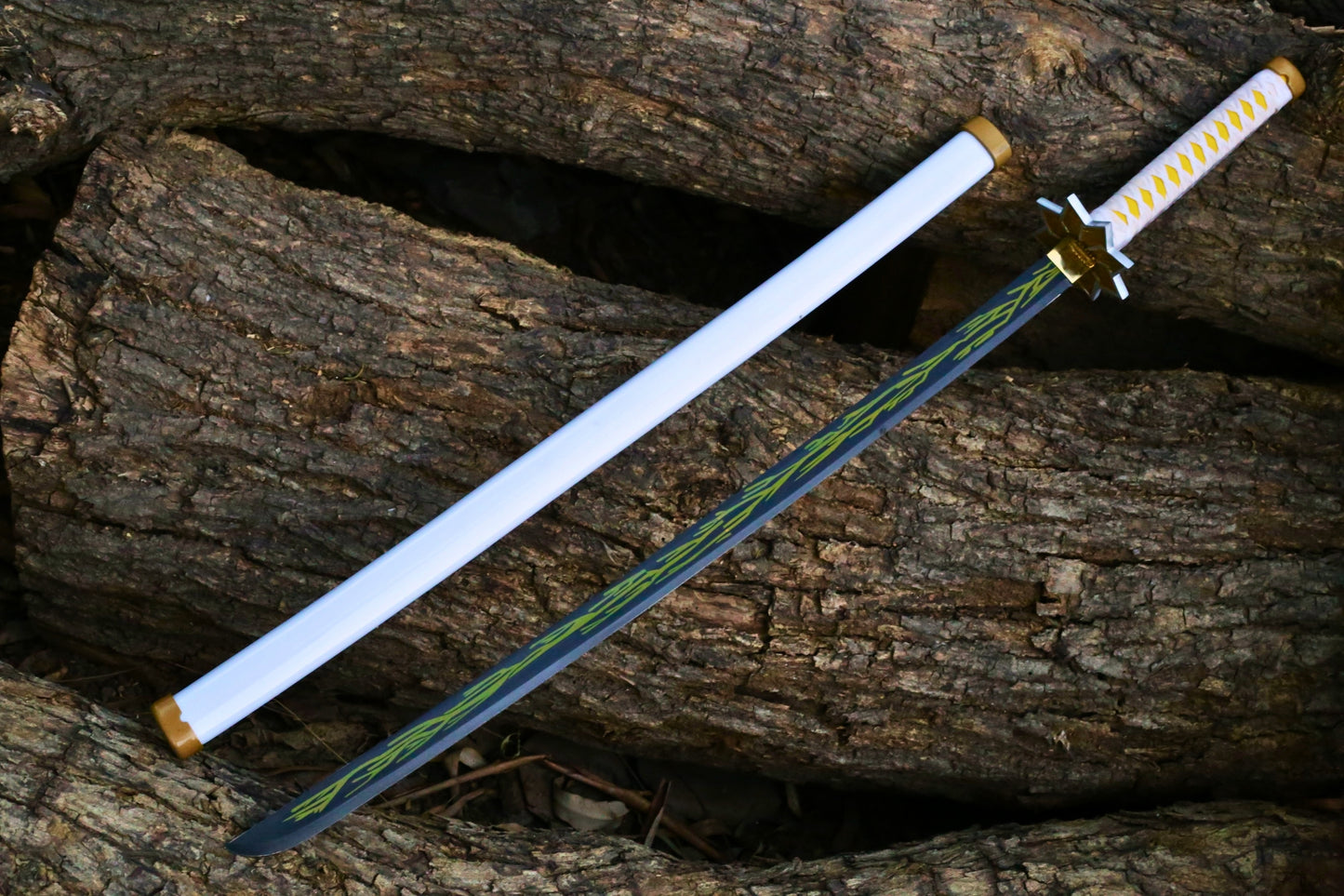 Zenitsu Agatsuma Nichirin Katana Replica – Demon Slayer Inspired Display Sword,