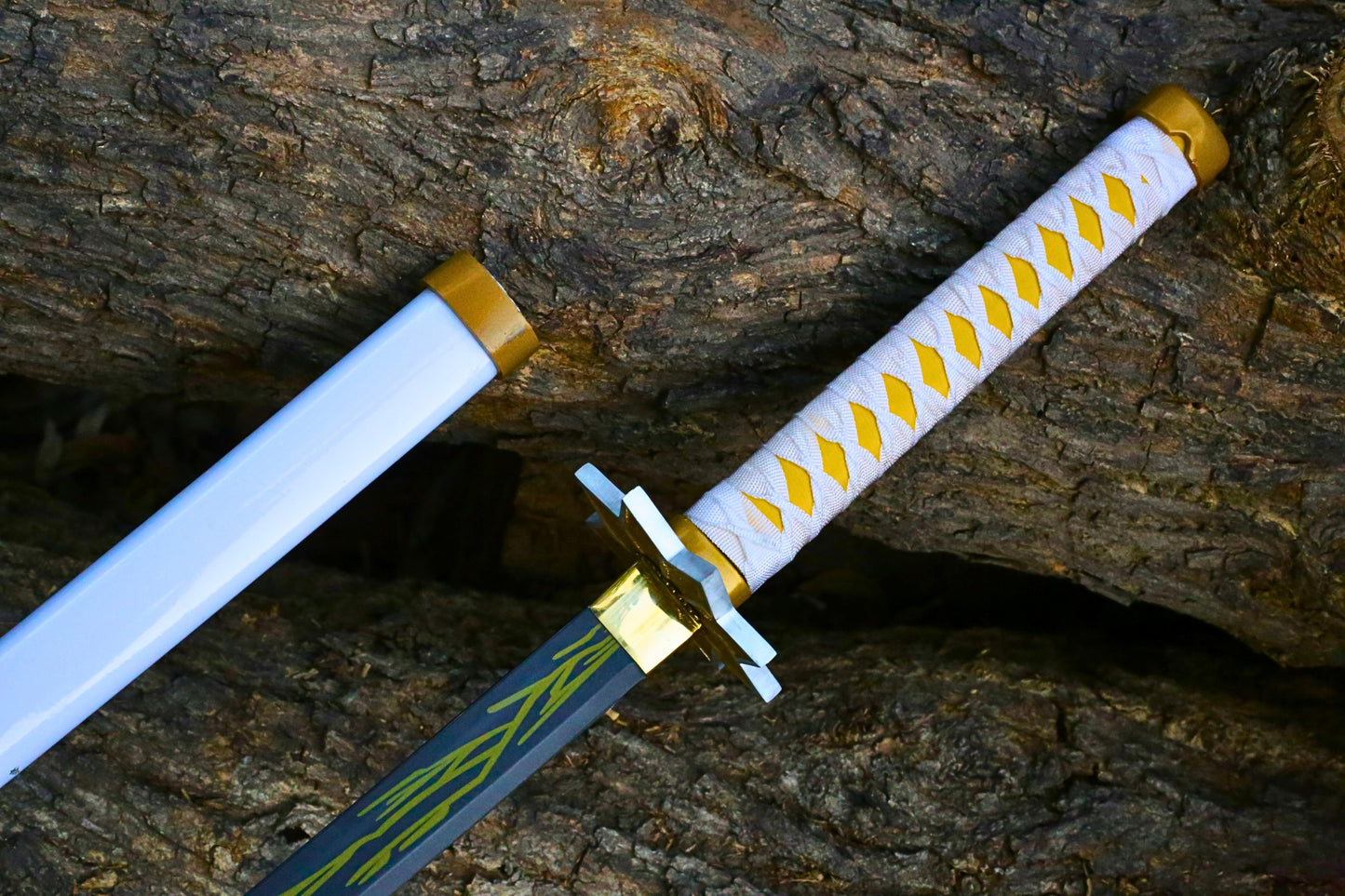 Zenitsu Agatsuma Nichirin Katana Replica – Demon Slayer Inspired Display Sword,