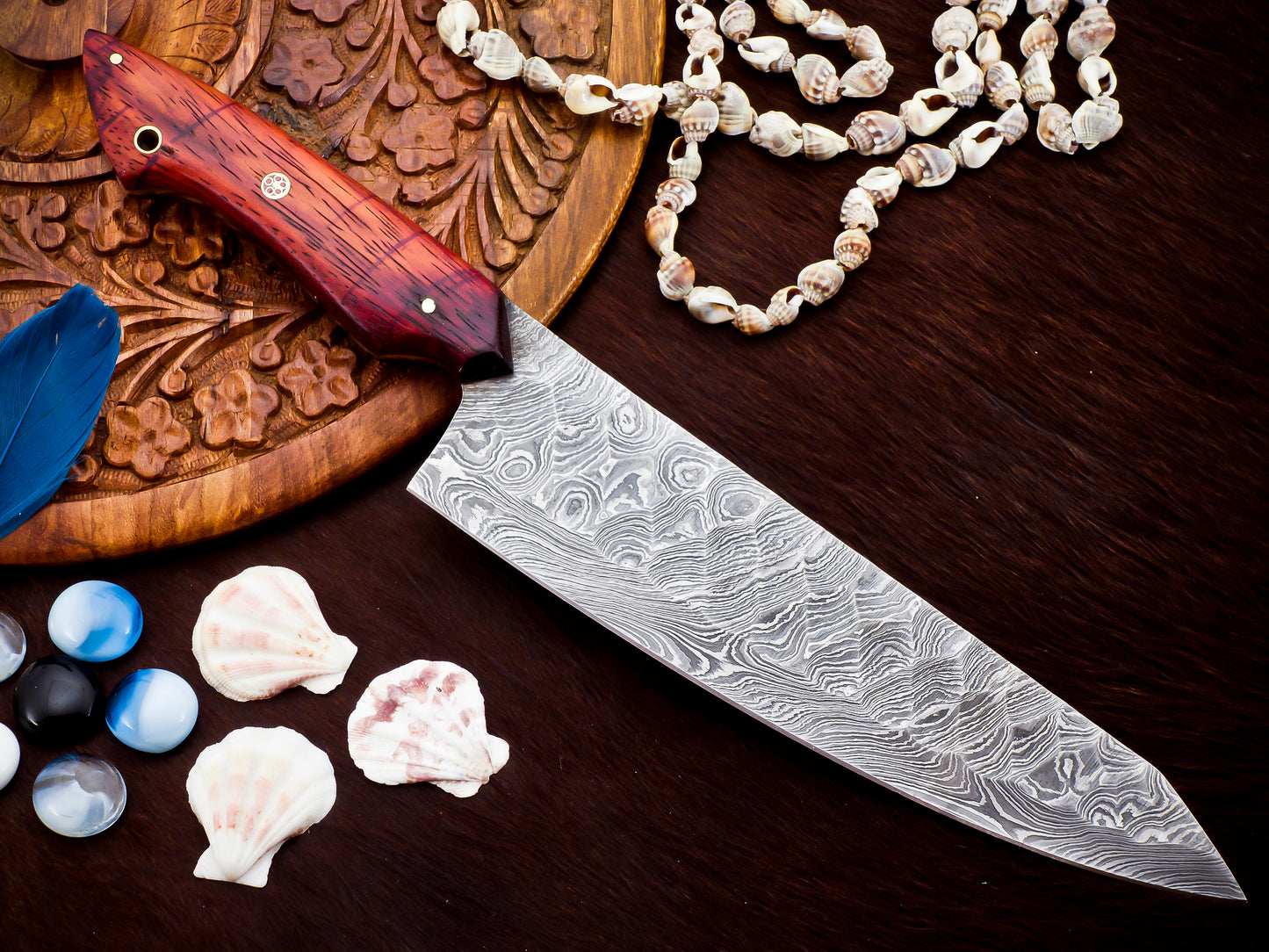 Expertly Forged Damascus Chef Knife – Premium Culinary Tool for Professionals Just $124.00