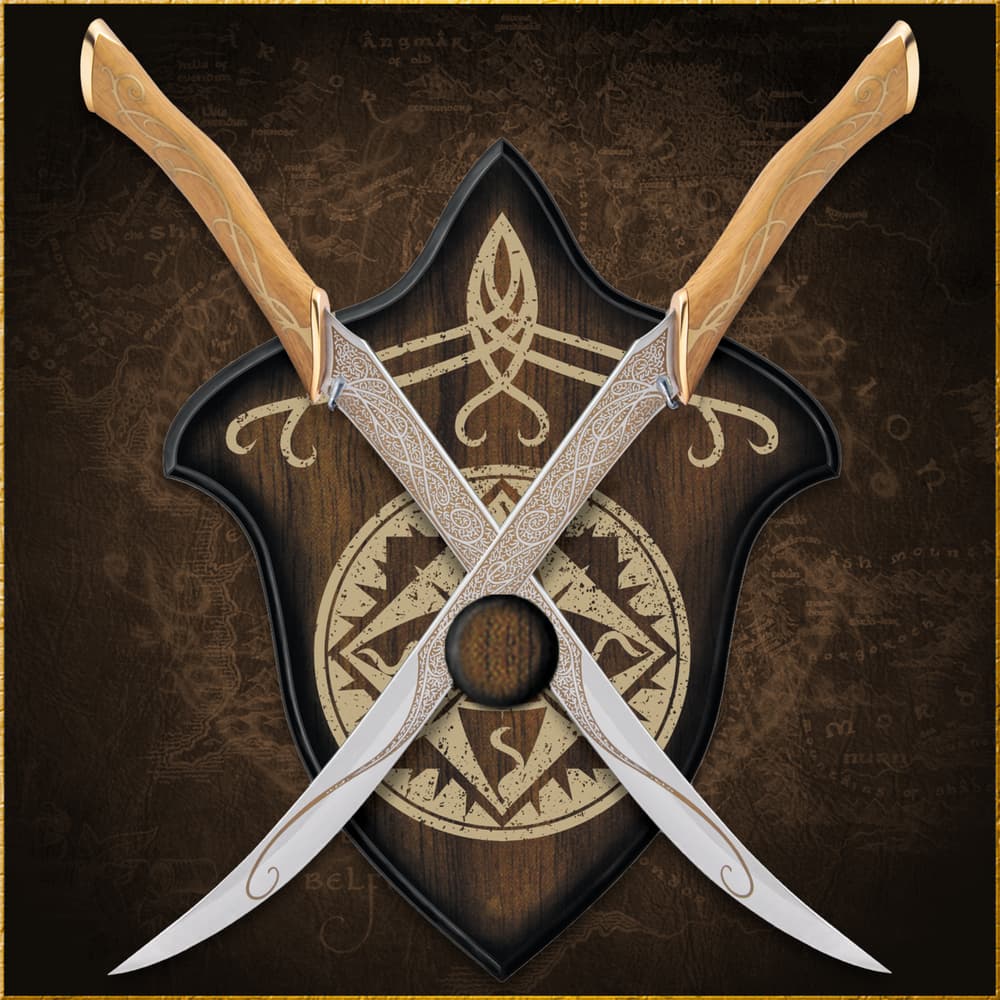 Cuchillos de combate de Legolas Hojaverde: réplica auténtica de El Señor de los Anillos por solo 189 dólares.