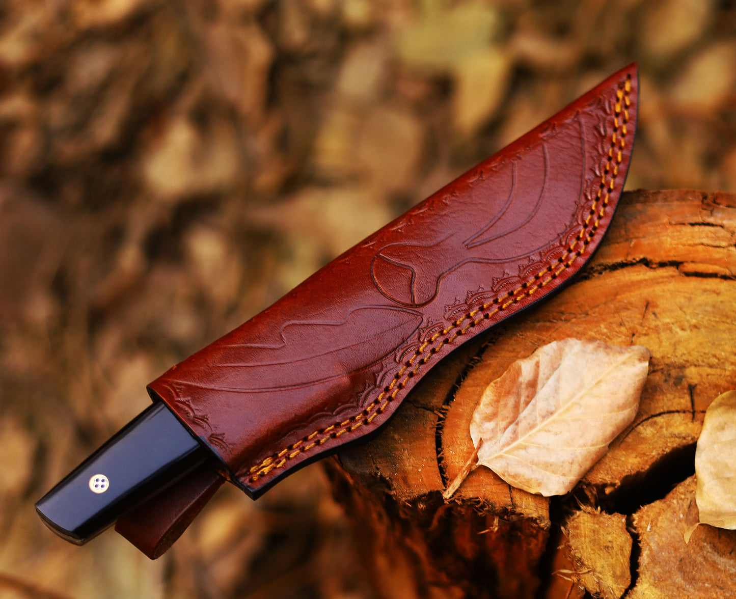 Handmade Damascus Steel Hunting Knife – Precision Craftsmanship with Buffalo Horn Handle | Now Only $51.45 (Was $80.00)