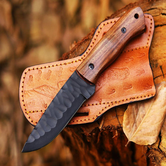 Handmade High Carbon Stainless Steel Hunting Skinner Knife – Professional Outdoor Tool with Leather Sheath | Only $55.78