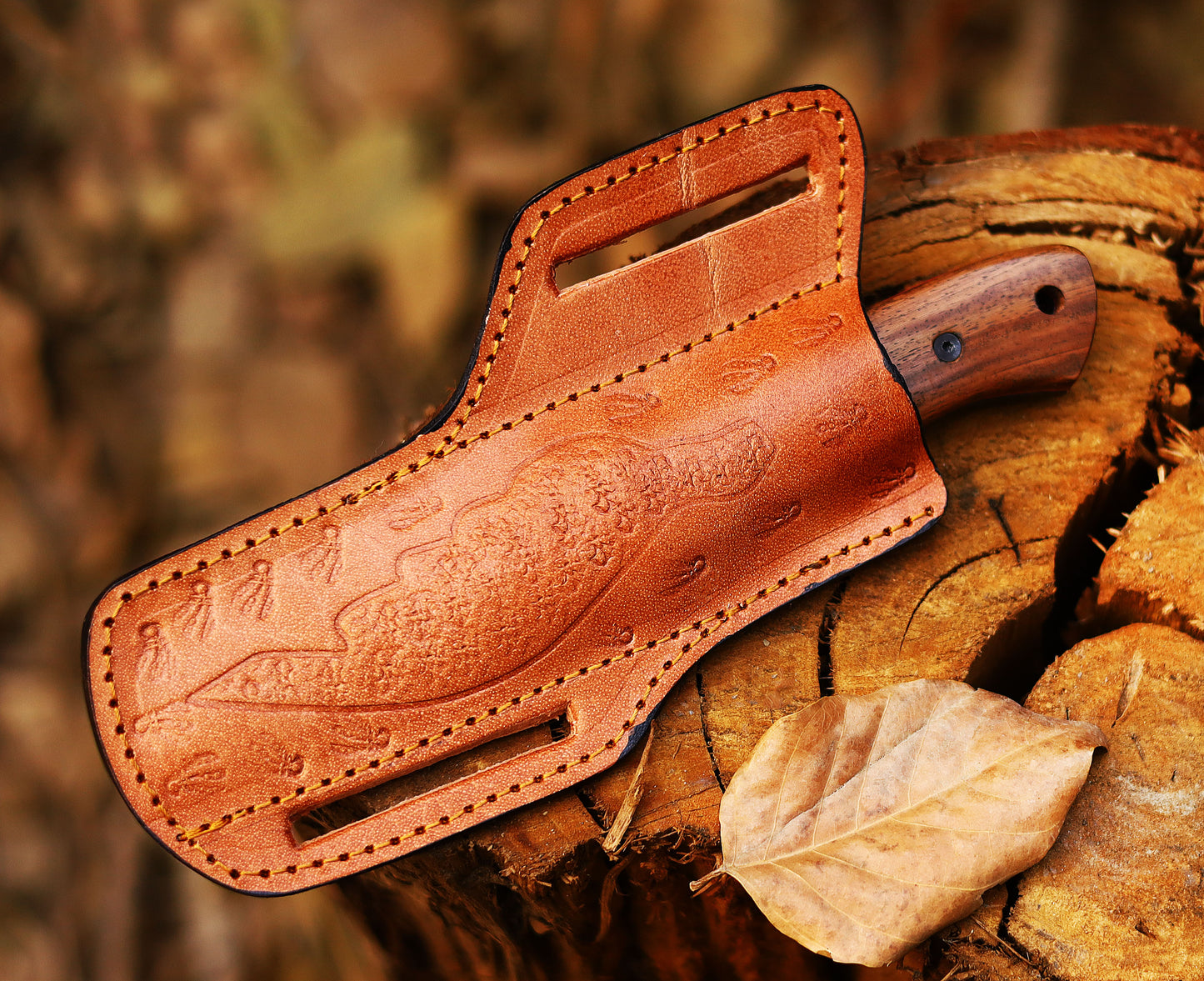 Handmade High Carbon Stainless Steel Hunting Skinner Knife – Professional Outdoor Tool with Leather Sheath | Only $55.78