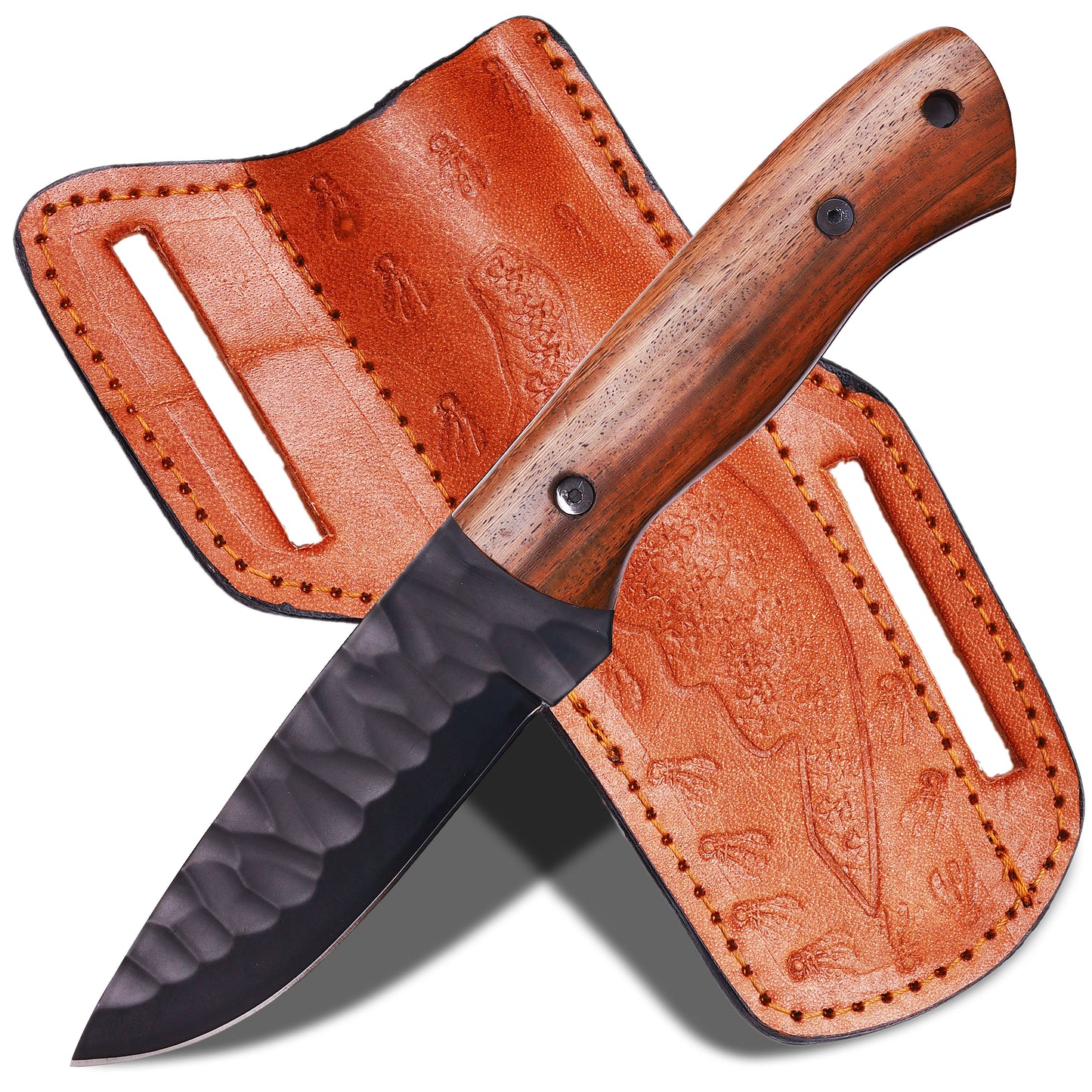 Handmade High Carbon Stainless Steel Hunting Skinner Knife – Professional Outdoor Tool with Leather Sheath | Only $55.78