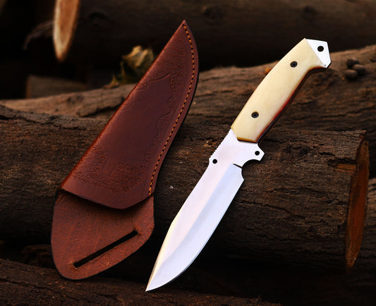 Handmade High Carbon Stainless Steel Hunting Knife - Precision Craftsmanship for Superior Outdoor Performance