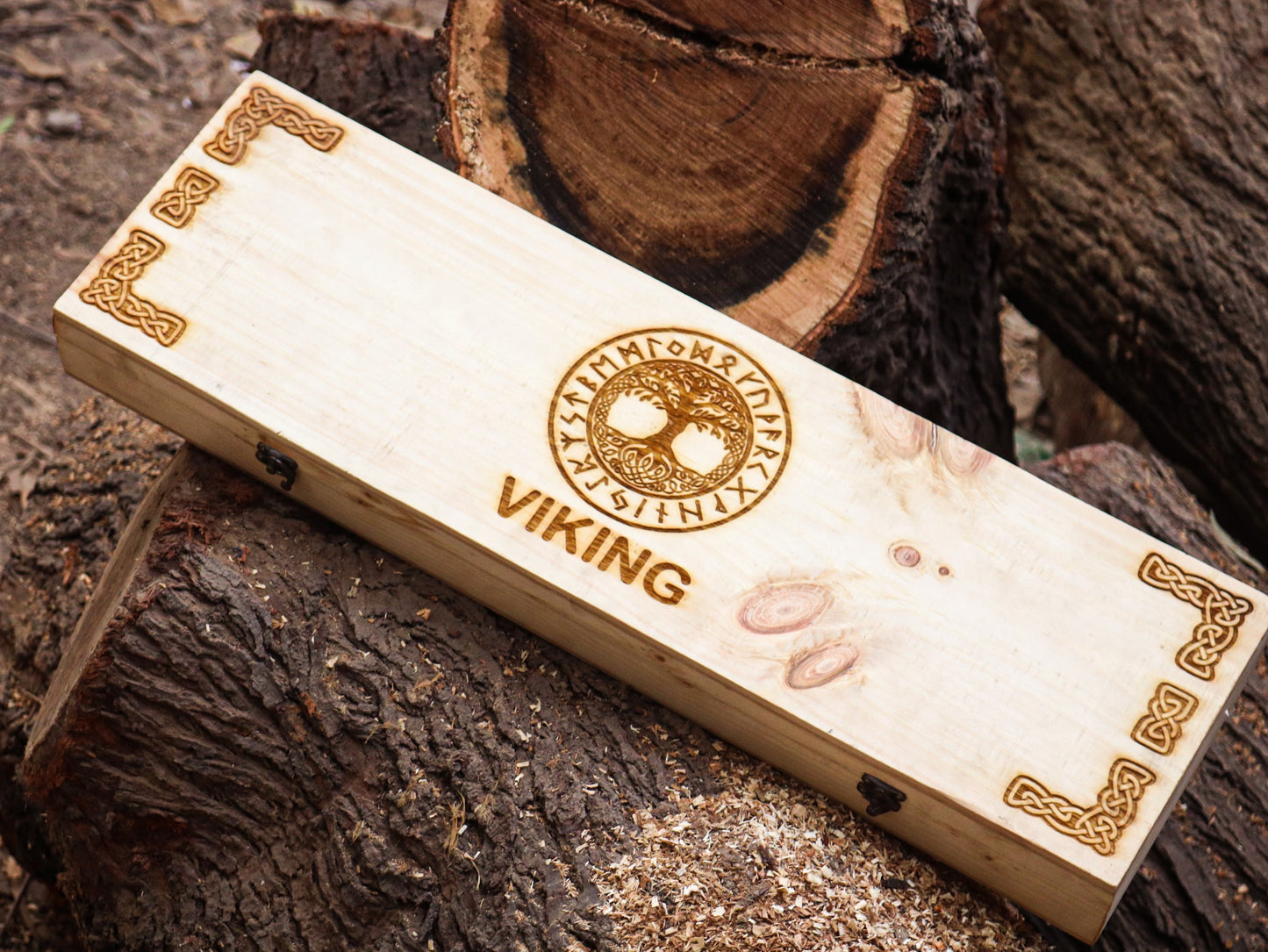 Viking Axe with handmade wooden Box-Handmade box a elite Gift for special people