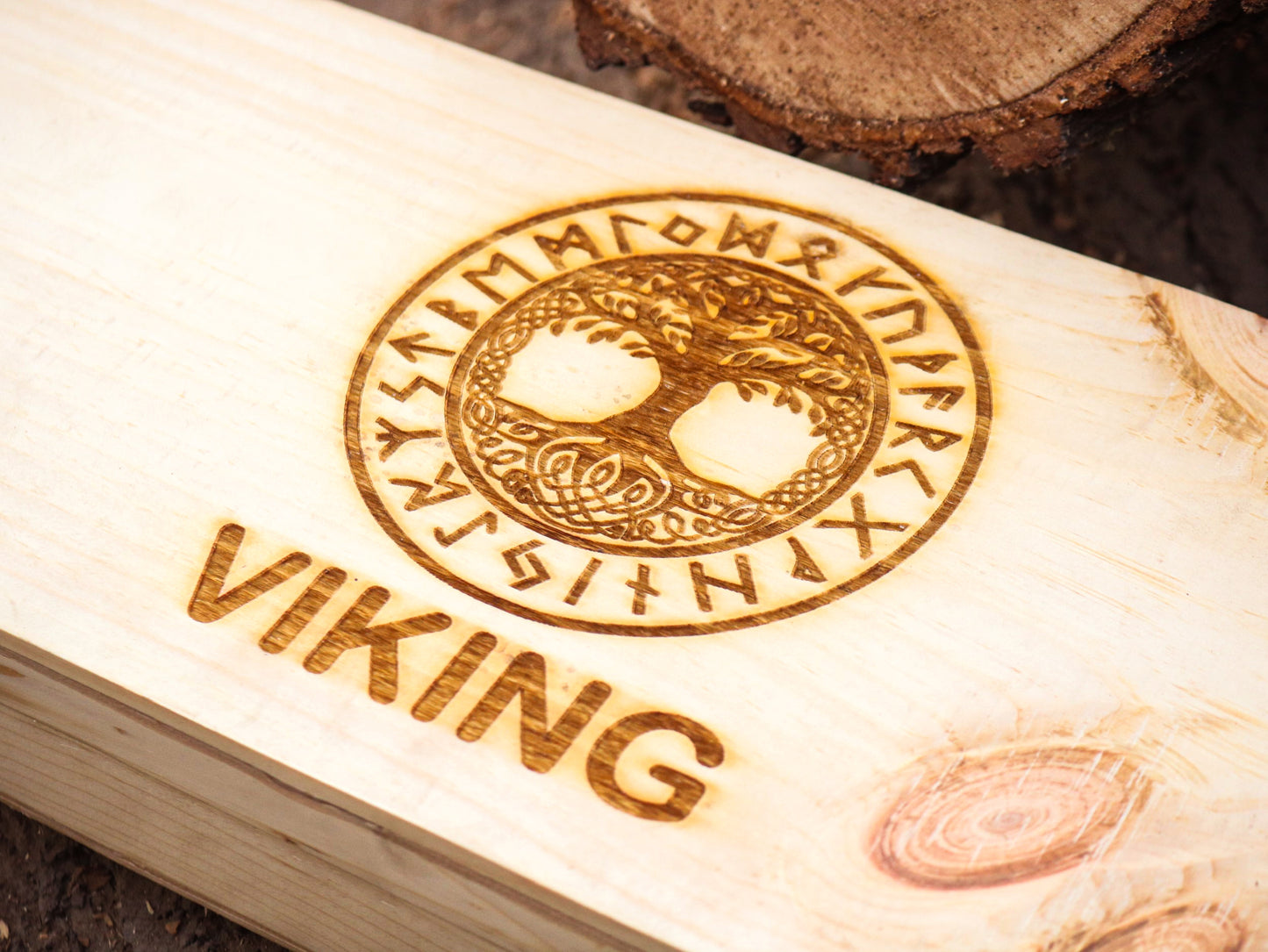 Viking Axe with handmade wooden Box-Handmade box a elite Gift for special people