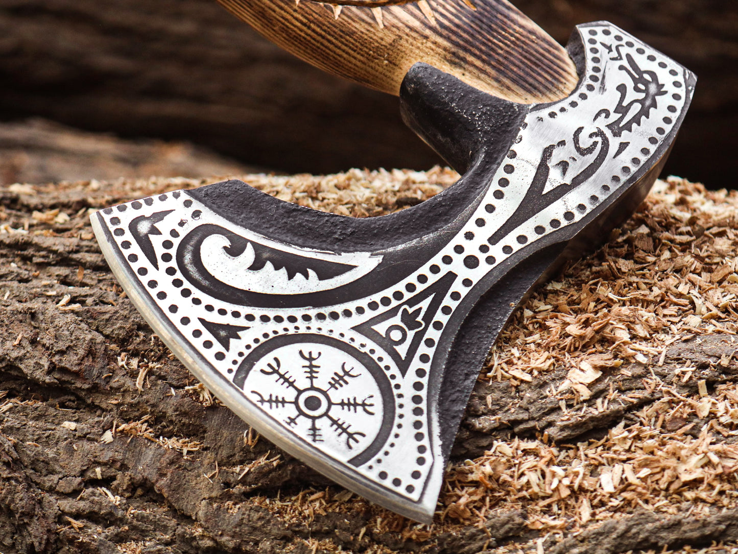 Viking Axe with handmade wooden Box-Handmade box a elite Gift for special people