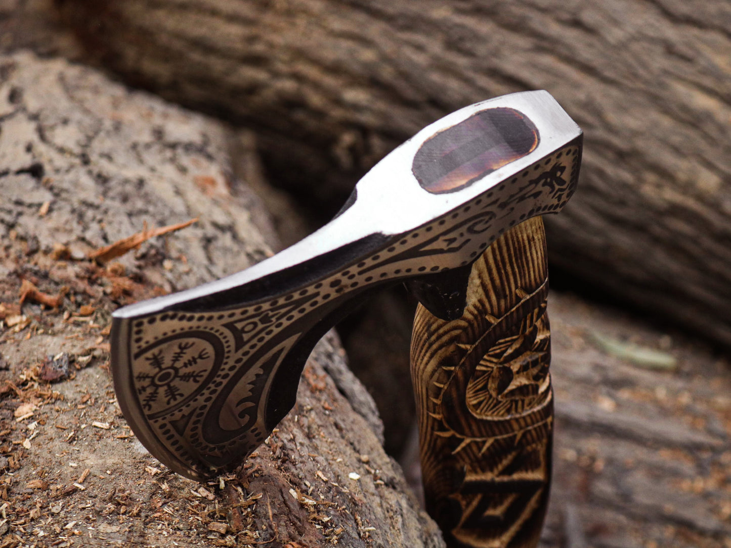 Viking Axe with handmade wooden Box-Handmade box a elite Gift for special people