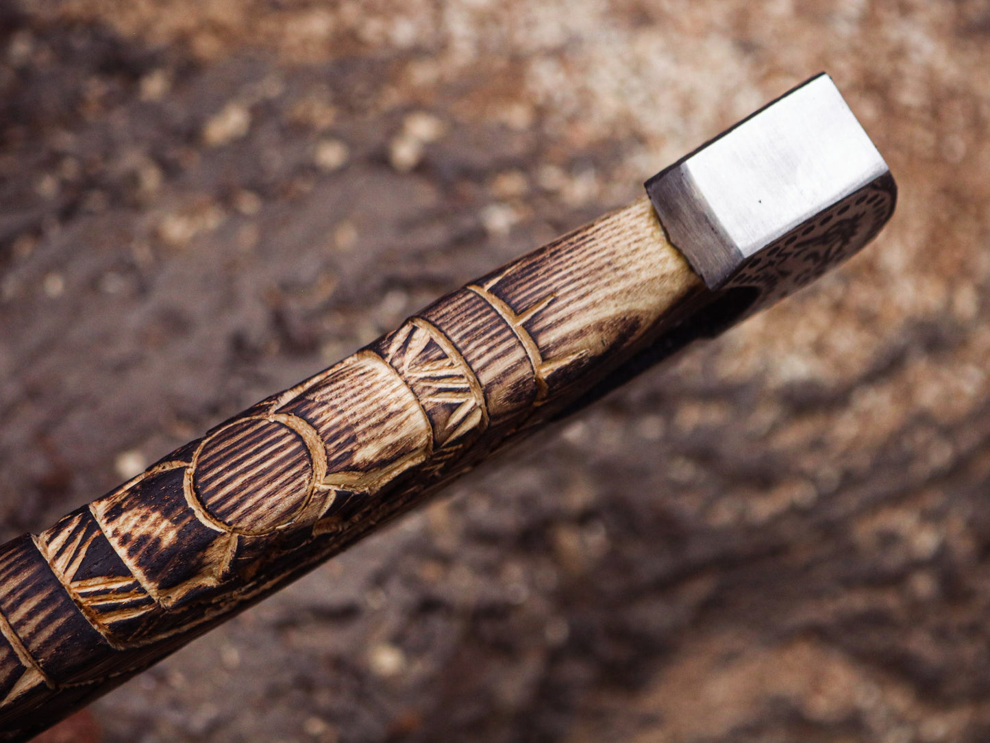 Viking Axe with handmade wooden Box-Handmade box a elite Gift for special people