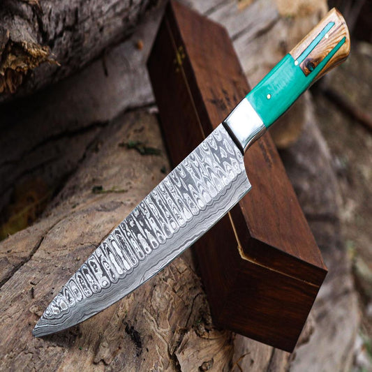 Masterpiece Damascus Chef Knife – Elevate Your Culinary Artistry for $139