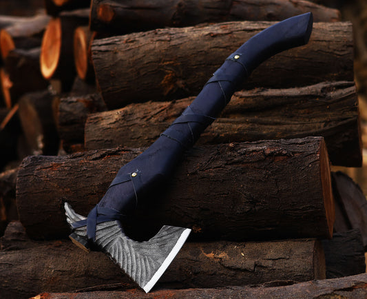 Viking Axe Custom Handmade Carbon Steel Rose Wood Handle-Gift For Special People