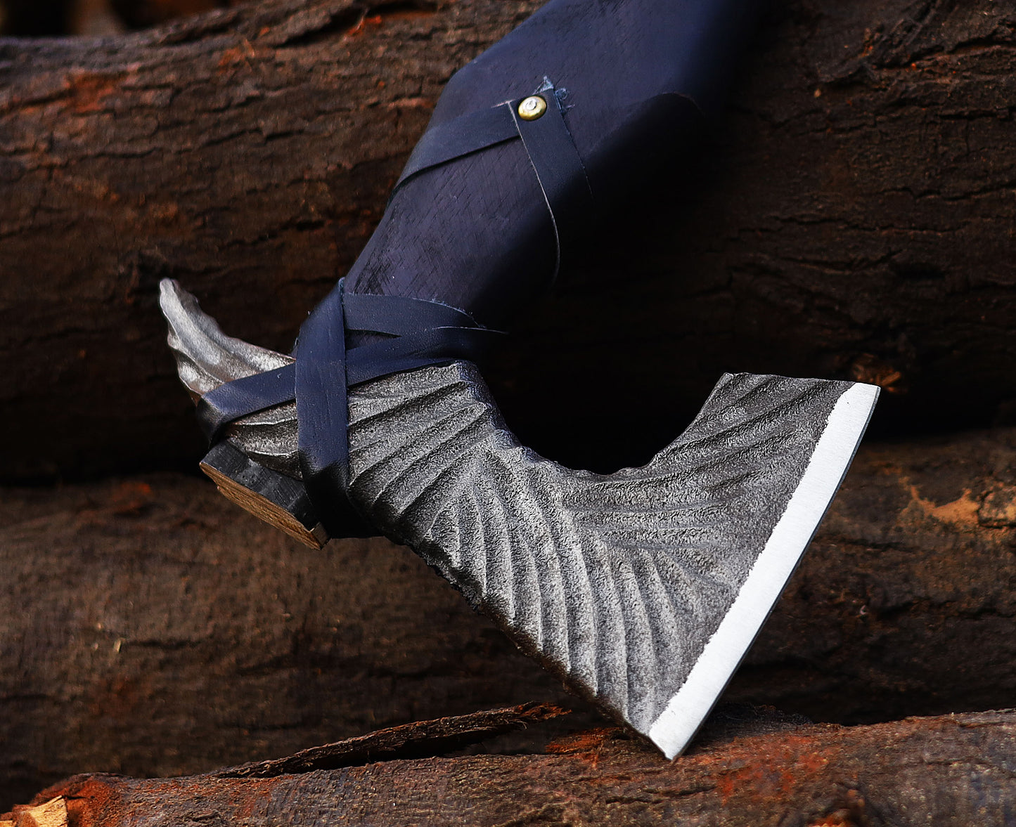 Viking Axe Custom Handmade Carbon Steel Rose Wood Handle-Gift For Special People