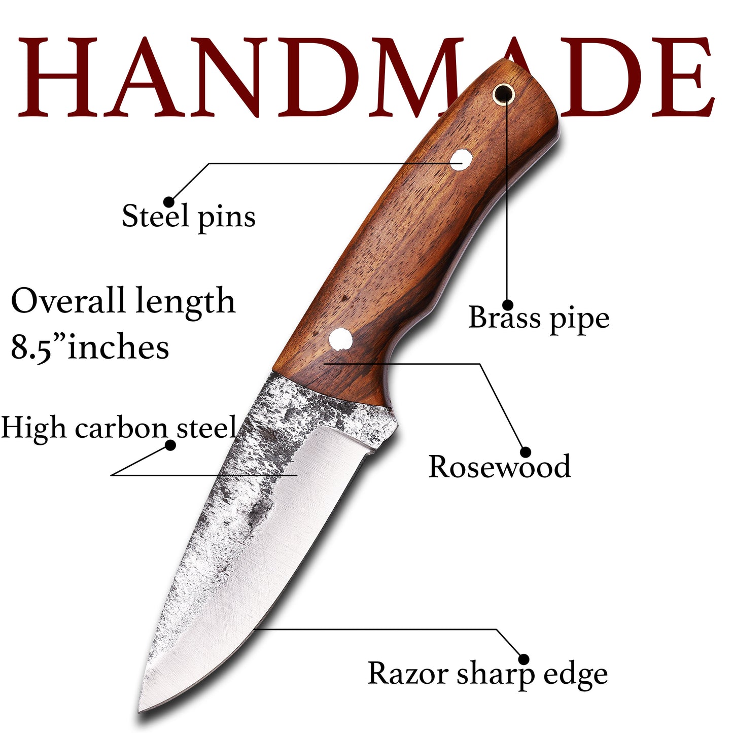 Handmade High Carbon Stainless Steel Hunting Skinner Knife Replica – Unmatched Craftsmanship for Outdoor Excellence | $42.56 (Was $70.00)