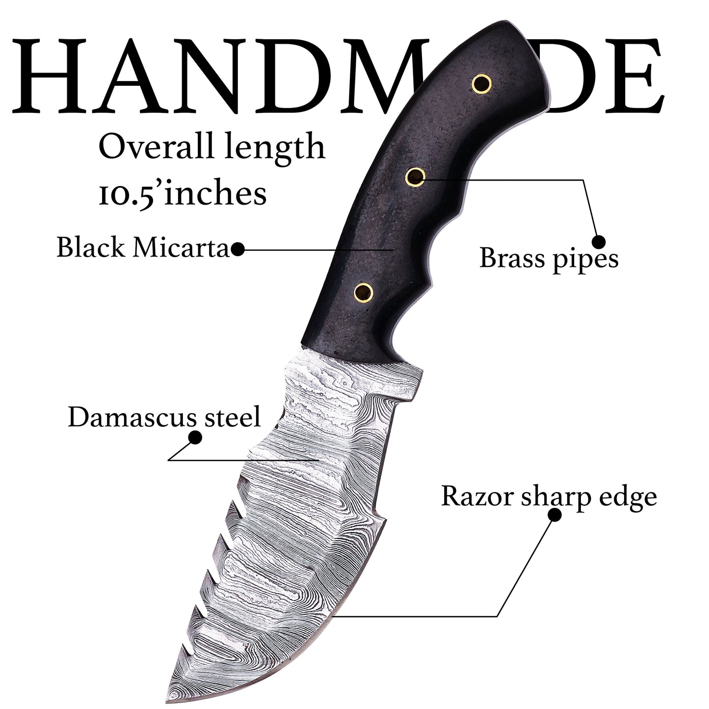 Best Handmade Damascus Steel Hunting Knife Replica – Professional Craftsmanship for Precision and Elegance | $59.12 (Was $89.00)
