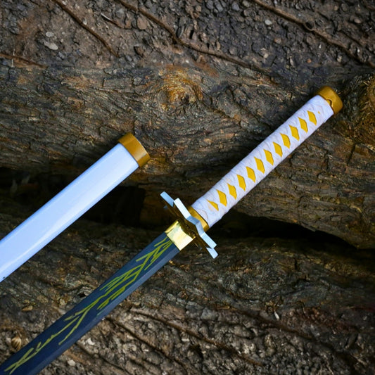 Zenitsu Agatsuma Nichirin Katana Replica – Handcrafted Anime Steel Sword