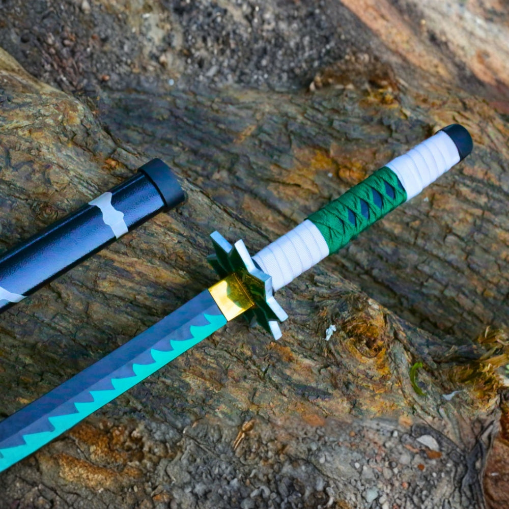 Handmade Sanemi Shinazugawa Katana Replica – Demon Slayer Collector Display Sword with Scabbard