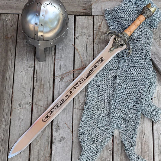 Albion Conan The Barbarian Father’s Sword Pair | $349 | Windlass Atlantean Cosplay Sword with Plaque