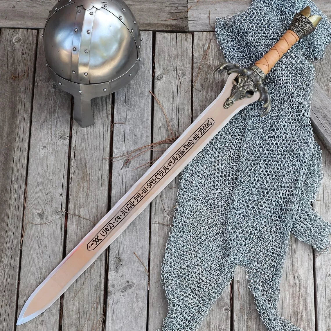 Albion Conan The Barbarian Father’s Sword Pair | $349 | Windlass Atlantean Cosplay Sword with Plaque