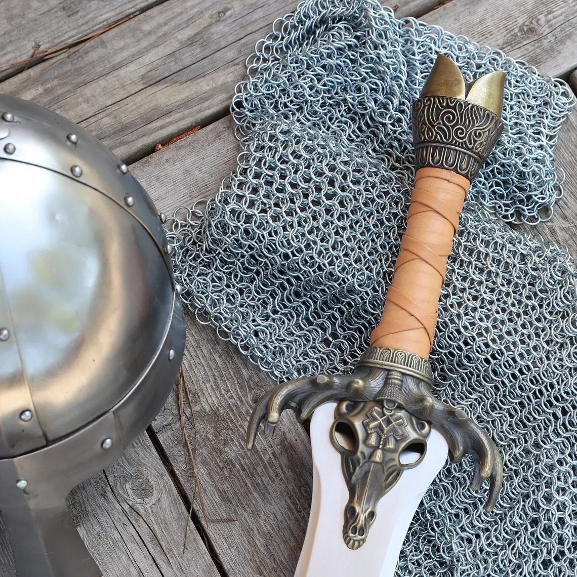 Albion Conan The Barbarian Father’s Sword Pair | $349 | Windlass Atlantean Cosplay Sword with Plaque