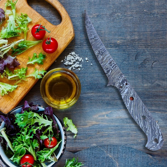 Handmade Damascus Steel Kitchen Chef Boning Fillet Knife Blank Blade