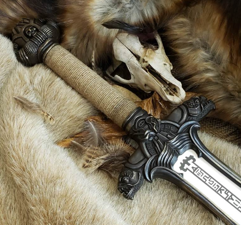 Albion Conan The Barbarian Father’s Sword Pair | $349 | Windlass Atlantean Cosplay Sword with Plaque