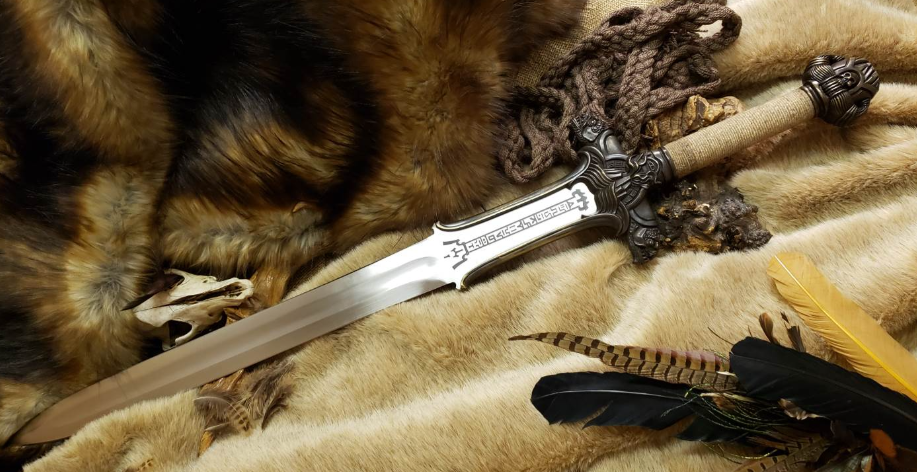 Albion Conan The Barbarian Father’s Sword Pair | $349 | Windlass Atlantean Cosplay Sword with Plaque