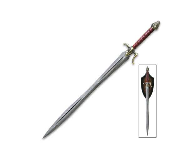 Caesura Sword Of Kvothe And Plaque - Officially Licensed, 1060 High Carbon Steel Blade, Leather-Wrapped Handle (Copy)